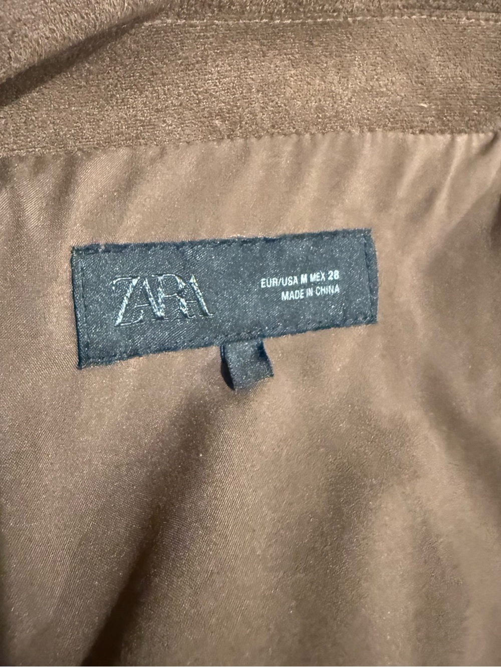 Zara Brown Suede Bomber Jacket - Women Jackets & Coats - Picture 2 of 3